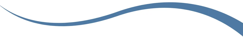 A blue and white line is shown on the side of a building.
