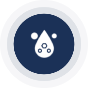 A blue circle with an image of water in it.