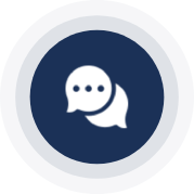 A white bubble with three dots on it.